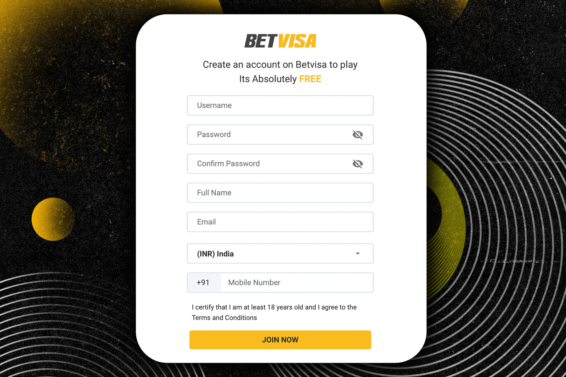 Create the BetVisa account and start betting and playinf casino games.