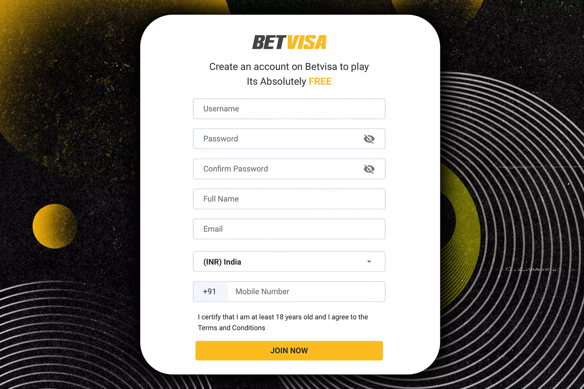 Create the BetVisa account and start betting and playinf casino games.