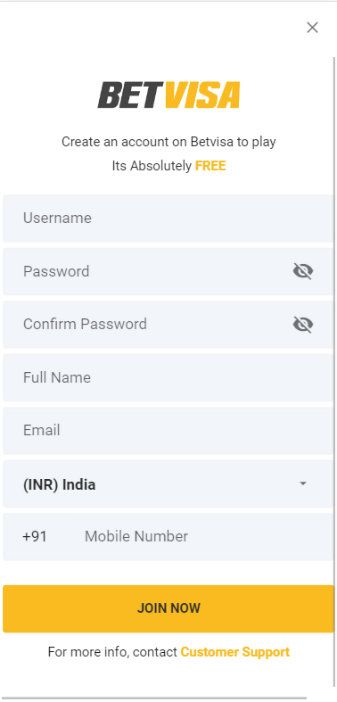 App registration form.