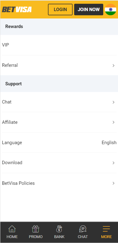 App menu.