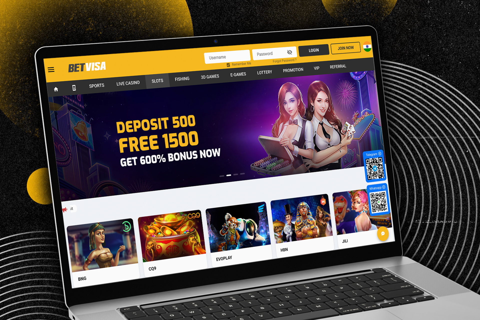 Play slots from the well-known providers at BetVisa.