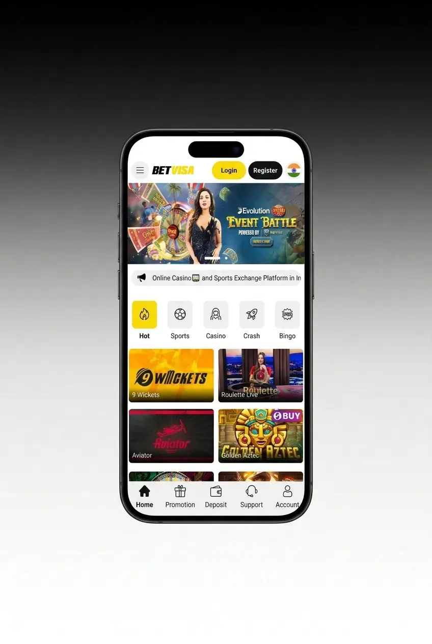 Betvisa iOS PWA installation guide showing 5 steps to add the app to home screen via Safari browser