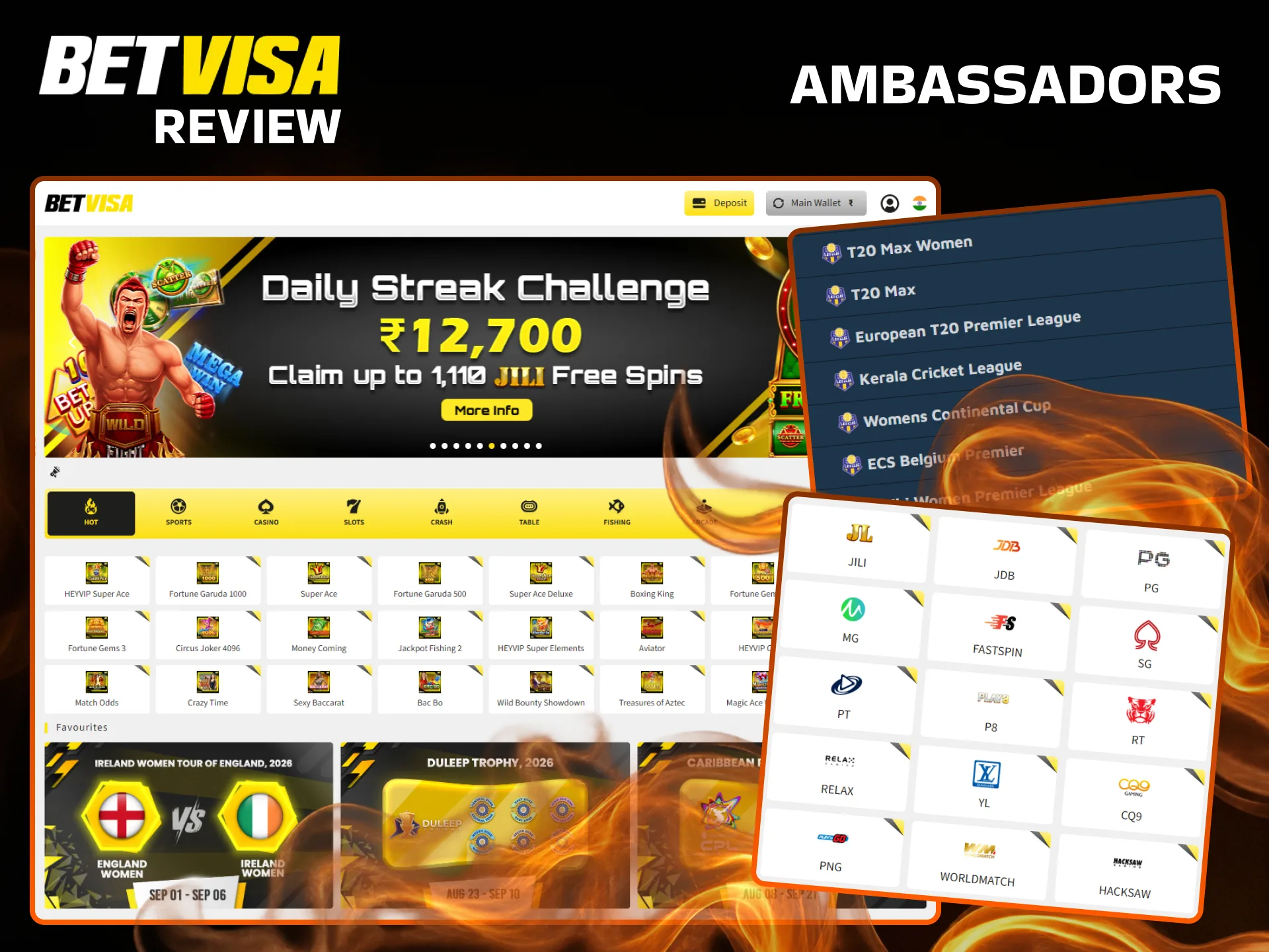Learn about the ambassadors and partners of the BetVisa brand.