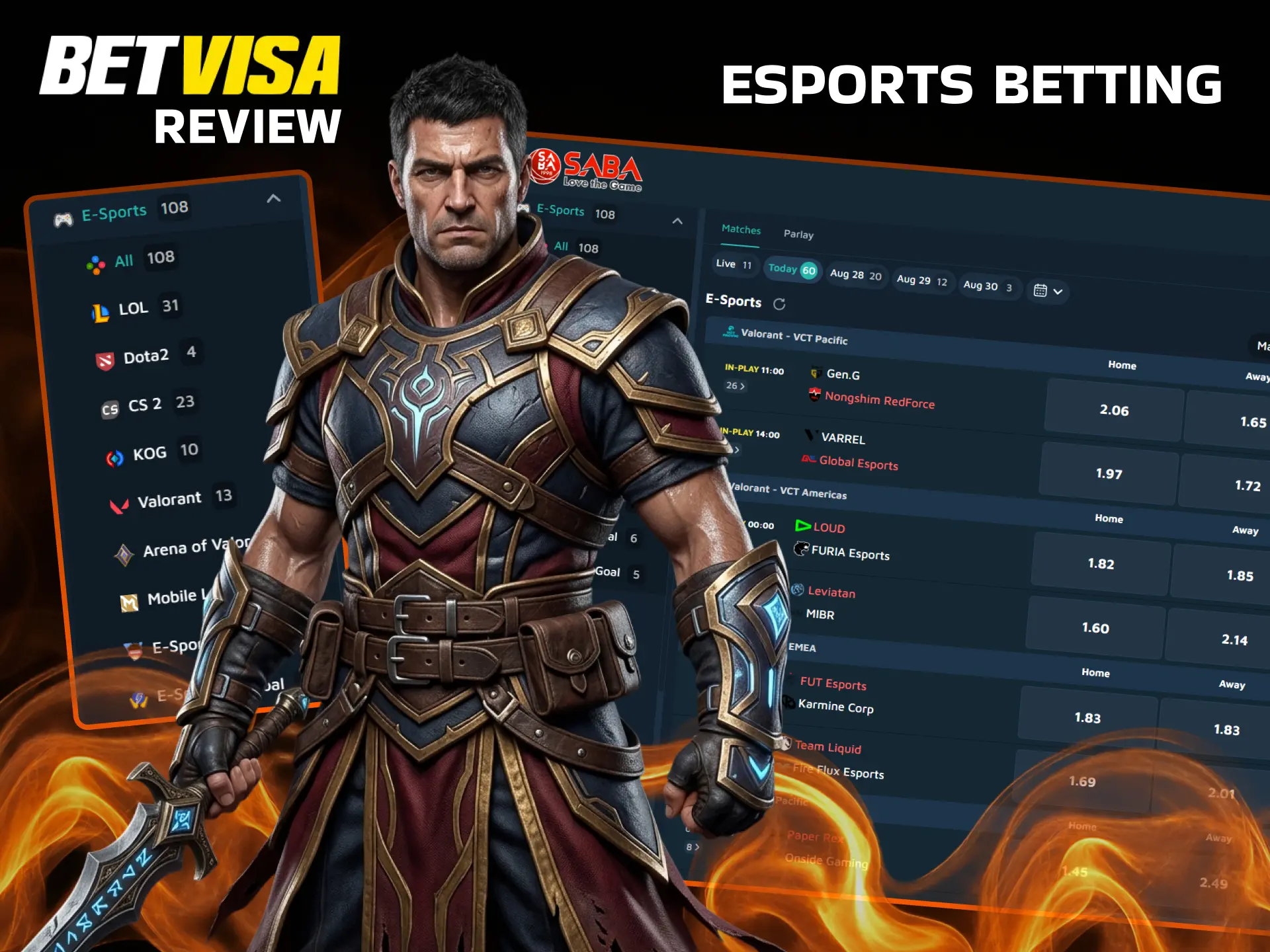 Place your bets on popular eSports titles at BetVisa.