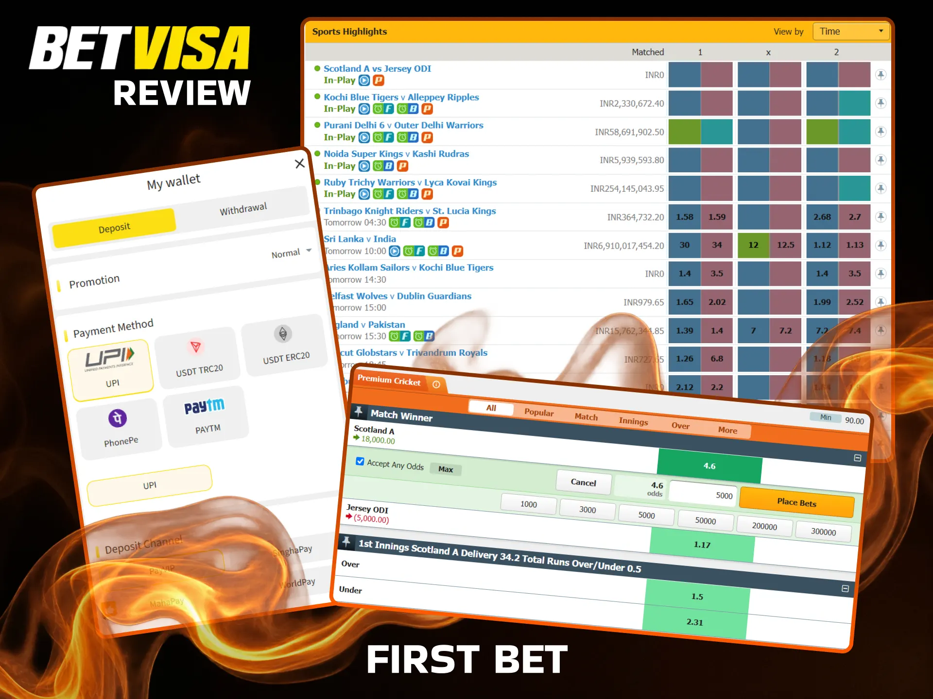 Learn how to place your first bet on the BetVisa website.