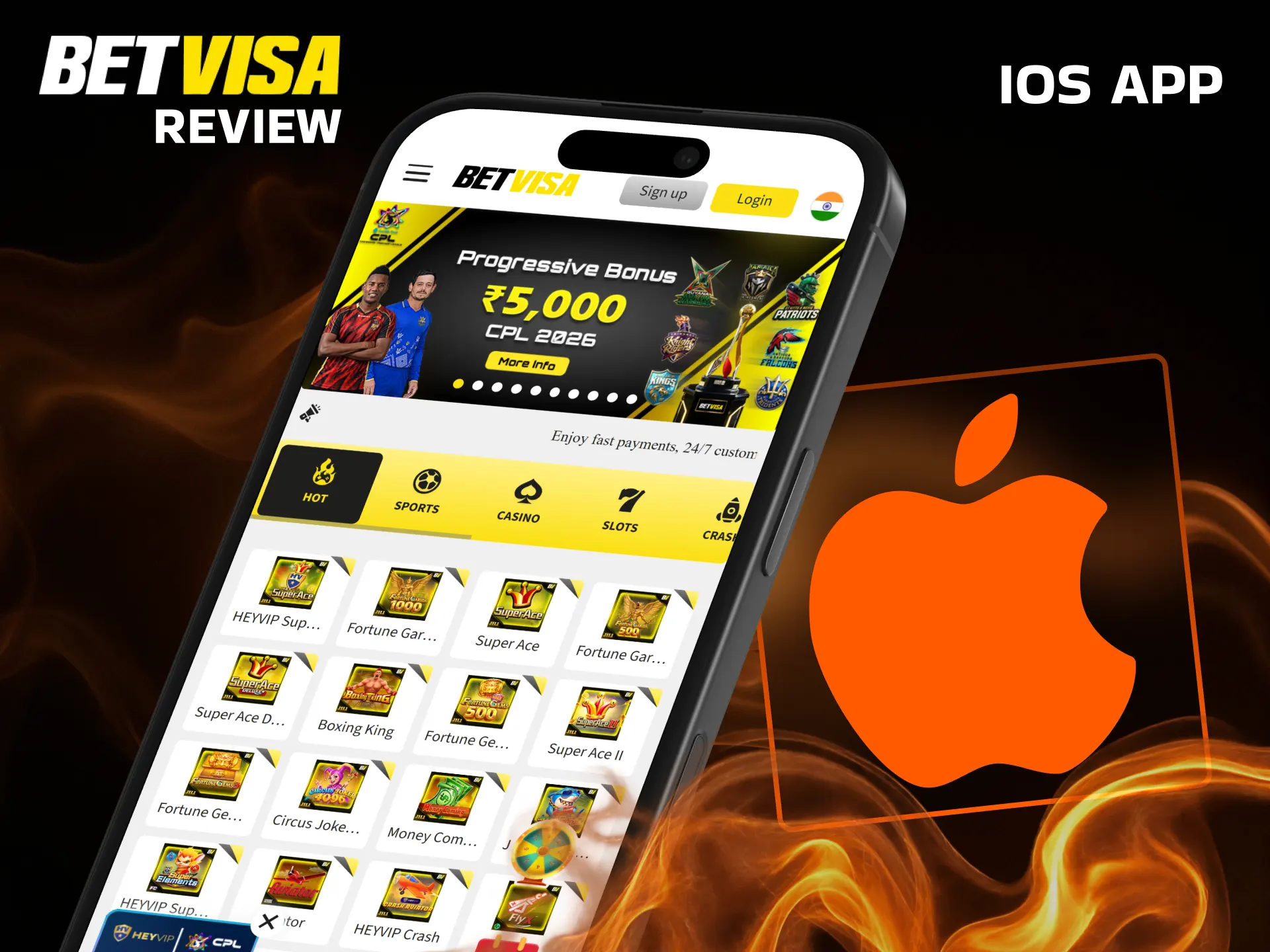 Get the BetVisa mobile version on your iOS device.