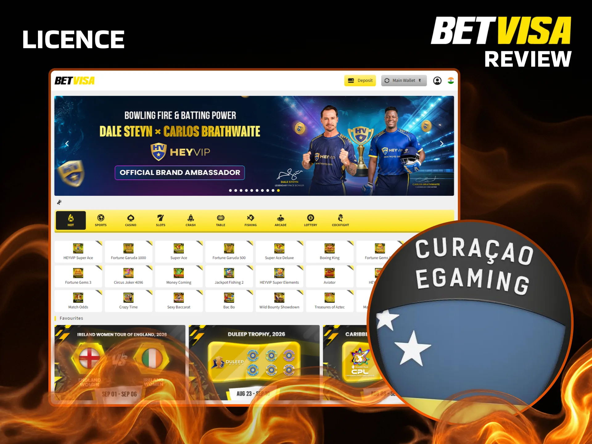 The official BetVisa platform is a secure, licensed site for players.