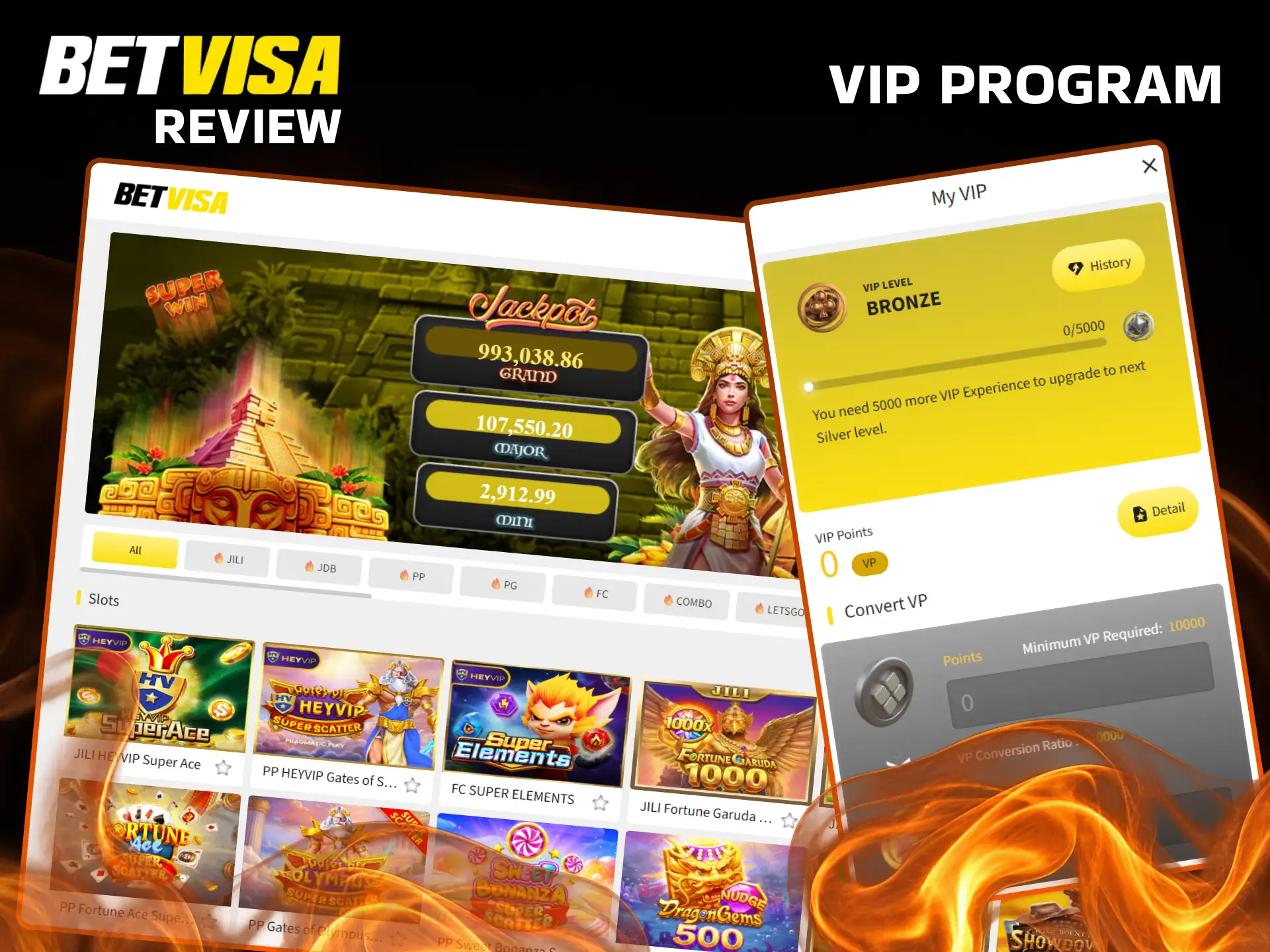 Enjoy the VIP program on the BetVisa platform.