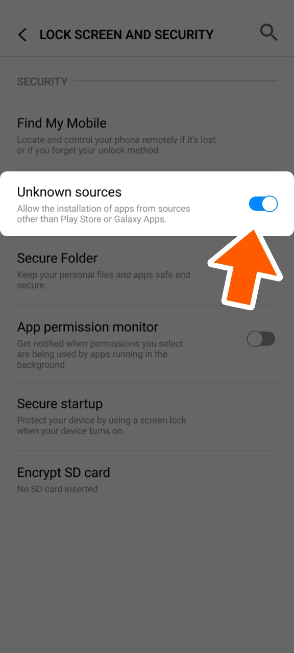 Allow the installation from unknown sources to get BetVisa on your device.
