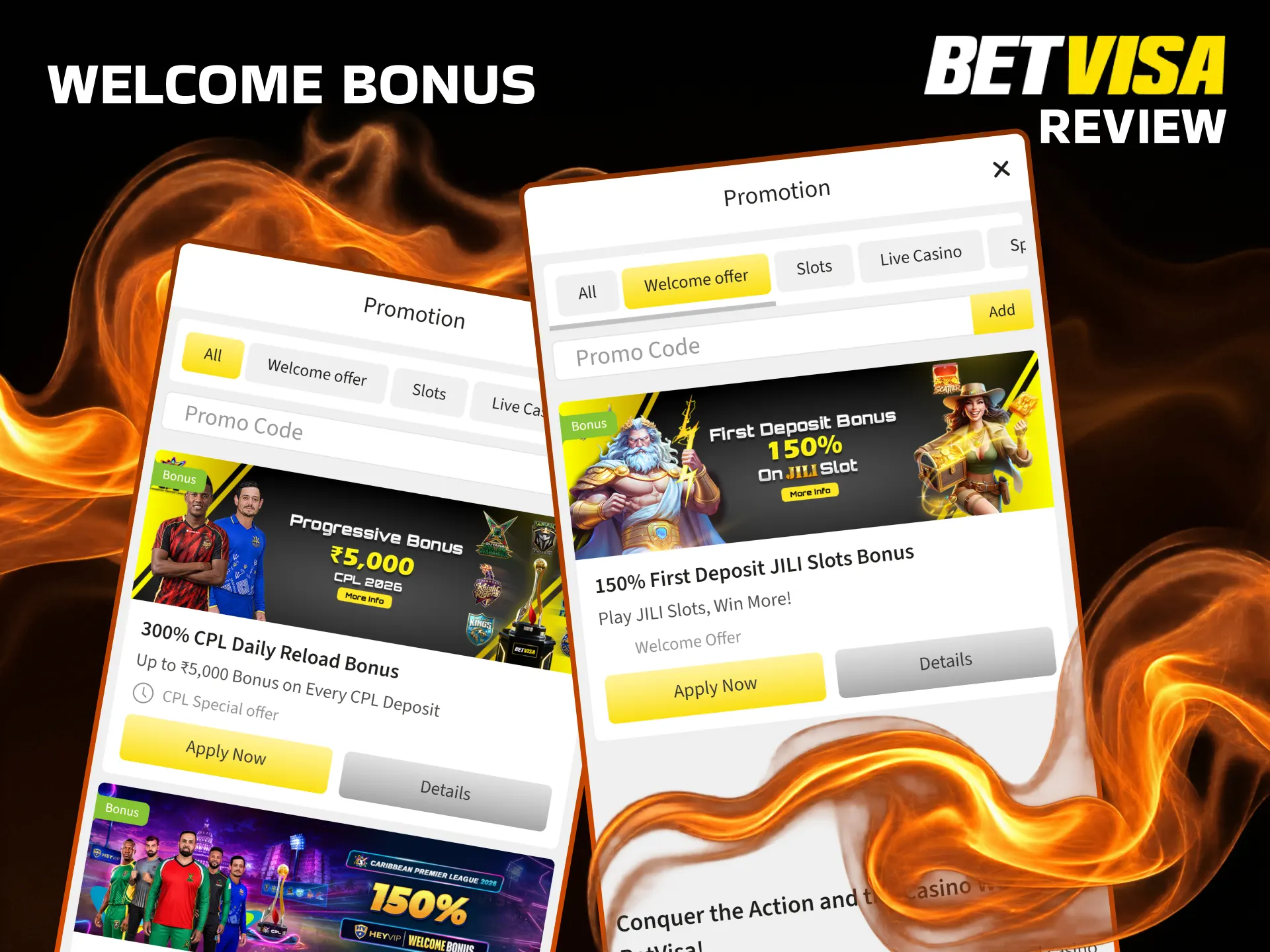 Enjoy your casino welcome bonus at BetVisa.
